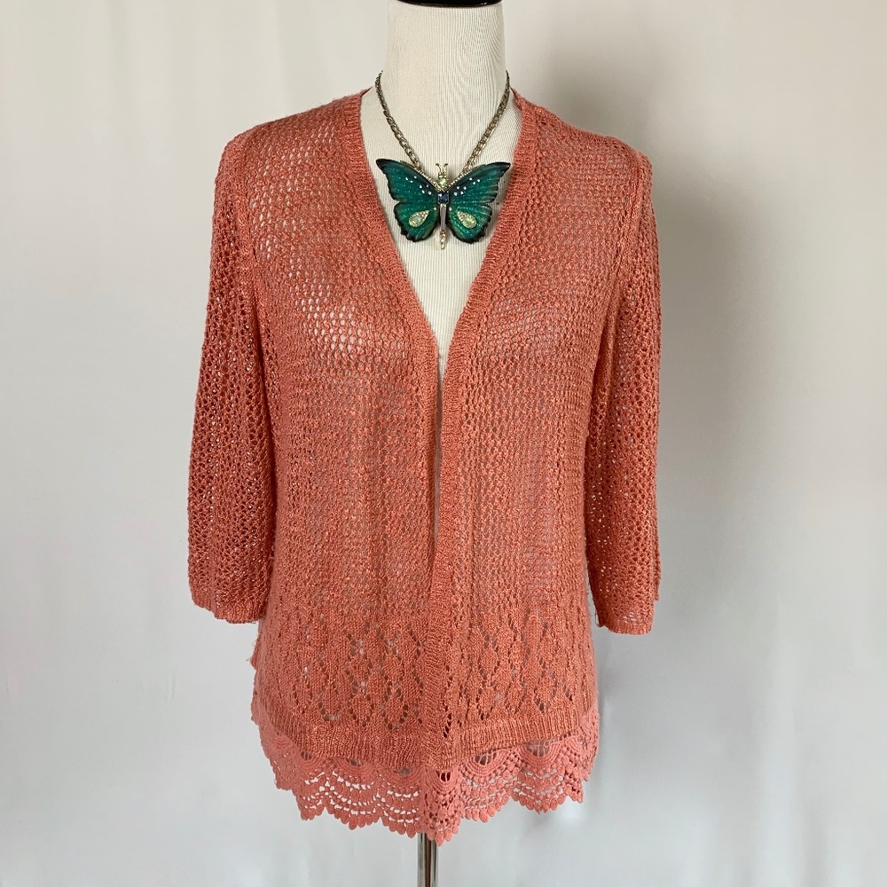 Crochet Cardigan with lace 1X